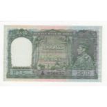 Burma 10 Rupees issued 1938, portrait King George VI at right, signed J.B. Taylor, serial A/35