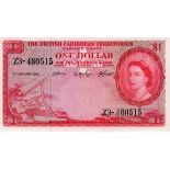 British Caribbean Territories 1 Dollar dated 2nd January 1962, portrait Queen Elizabeth II at right,