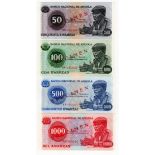 Angola 1000 Kwanzas, 500 Kwanzas, 100 Kwanzas & 50 Kwanzas dated 11th November 1976, a collection of