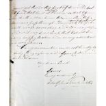 Duke of Cambridge (Adolphus Frederick, 1774-1850). An original three-sided manuscript letter