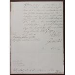 Fox (Charles James, 1749-1806). An original manuscript letter signed by Charles Fox, dated 9th