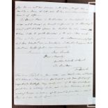 Prince Frederick (Duke of York, 1763-1827). An original four-sided manuscript letter signed by