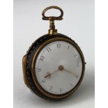 Yellow metal Pair cased pocket watch circa early 19th century. The signed movement by E Moon London.