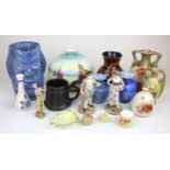 Ceramics, Porcelain & Glass. A collection of ceramics, porcelain & glass, including a large toby jug
