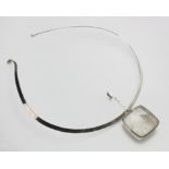 Georg Jensen silver 'Torun' collar necklace (no. 169), makers marks stamped to reverse, diameter