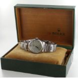 Mid-size Stainless steel cased Rolex Air-King (Ref 5552). On a stainless steel Rolex bracelet & in a