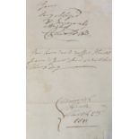 Princess Charlotte (1796-1817). An original three-sided manuscript letter signed by Princess