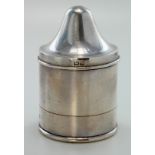 Small silver lidded pot hallmarked S.I Ld. Chester 1909 weight 1.9oz
