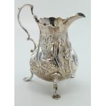 Georgian silver Cream Jug hallmarked I.A.N.S London 1762 height 3" weight 2.6oz