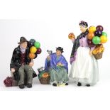 Royal Doulton. Three Royal Doulton figures, comprising Biddy Pennyfarthing (HN1843); The Balloon Man