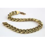 9ct gold curb bracelet, approx 20cm in length, weight 18.1g