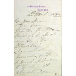 Dickens (Catherine, 1815-1879). An original four-sided manuscript letter signed by Catherine