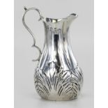 Victorian silver milk jug, hallmarks are rubbed but could be Exeter 1851 by Robert Williams &