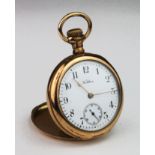 Ladies gold lated open face pocket watch by Waltham, circa 1904 in the "Star" case. Approx 34mm dia,
