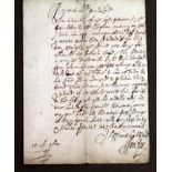 Fairfax (Charles,1612-1671). An original manuscript letter signed by Charles Fairfax, dated 15th