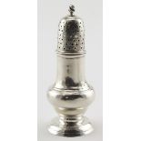 George III silver caster, (small repair to the body of the item), very good clear marks to the
