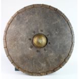 Film Prop. An original film prop from 'The Mummy Returns', consisting a leather covered circular