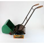 Childs Lawnmower, by Webb, circa 1960, grassbox present, height 60cm approx., together with an