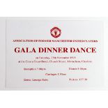 Football, Manchester United, ticket for the Gala Dinner Dance 25th November 1995, signed to