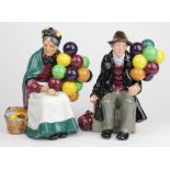 Royal Doulton. Two Royal Doulton figures, comprising The Old Balloon Seller (HN 1315) & The