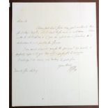 Pye (Henry James, 1745-1813). An original manuscript letter signed by Henry Pye, undated, 24cm x