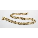 9ct Gold hallmarked Figaro Chain length 20" weight 13.9g