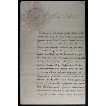 Queen Victoria (1819-1901). An original three-sided manuscript document signed by Queen Victoria &