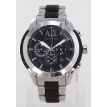 Gents Armani Exchange chronograph stainless steel cased wristwatch Ref AX1214