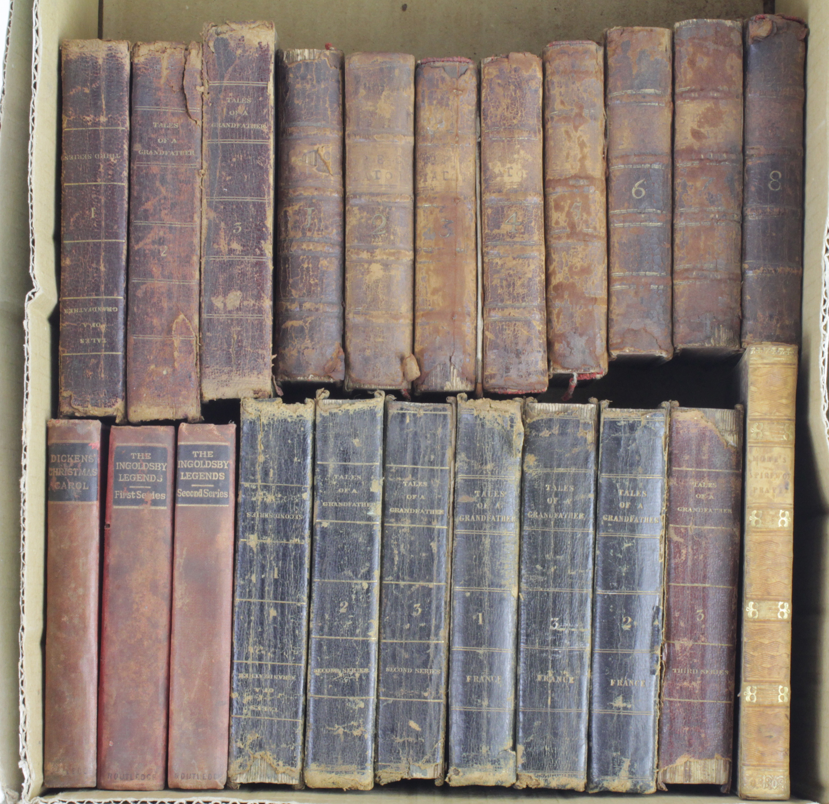 Antiquarian interest. A collection of twenty-two antiquarian books, including 8 volumes of the
