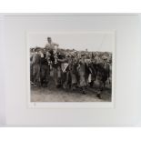 Golf Ryder Cup, 30th June 1937, 16 x 20" photograph of the crowd carrying Dai Rees after beating