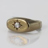 9ct hallmarked Gold single stone Diamond Ring size J weight 2.6g