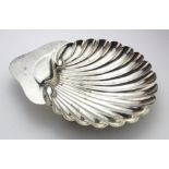 Victorian silver shell shaped butter dish, hallmarked Chester 1899 by George Unite. Approx 53.7g