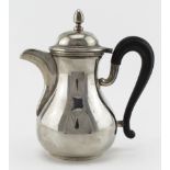 Continental silver coffee pot marked to lid and base with various marks including 925 with a bird'