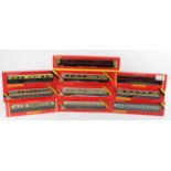 Railway interest. Ten boxed Hornby OO gauge coaches (sold as seen)