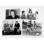George Best, Four signed 8 x 10" photographs, incl. one with the European Cup & an action shot