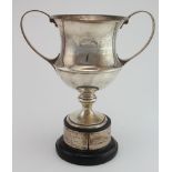 Silver Craftsman Trophy, hallmarked 'C&Co., Birmingham 1919' (Carrington & Co.), engraved to side '