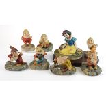 Snow white interest. A set of Snow White & the Seven Dwarfs figures by Arden Sculptures, height 12cm