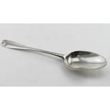 Scottish silver, Hanoverian Pattern tablespoon, Edinburgh 1769 by Lothian & Robertson. Length 21.1cm