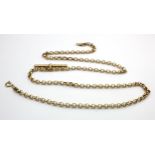 9ct Gold hallmarked T. Bar Belcher Chain length 22" weight 7.2g