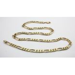 9ct Gold hallmarked Figaro Chain length 24" weight 42.8g