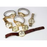 Eight, gents wristwatches, all non-quartz, makes include Avia, Limit, Regency, Rotary etc.