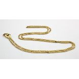 Yellow metal (tests as 18ct and stamped 750) Figaro chain length approx 25" weight 8.8g