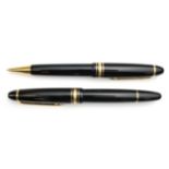 Montblanc Meisterstuck black ballpoint Pen (IX1116932), together with a Montblanc Meisterstuck black