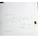Marryat (Captain Frederick, 1792-1848). An original manuscript document signed by Frederick Marryat,