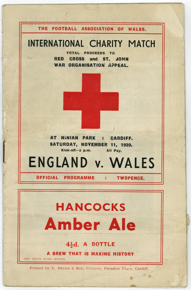 England v Wales International Charity Match at Ninian Park for the Red Cross and St Johns, 11