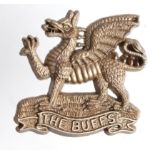 Badge The Buffs Regiment WW2 plastic economy hat badge complete with fixing lugs.