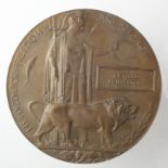 Death Plaque to 25-1218 Cpl Richard Pemberton 25th Bn (Tyneside Irish) North'D Fus. Killed In Action