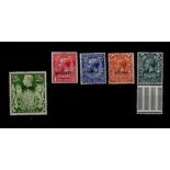 GB - KGV and KGVI Specimen overprints, various GV wmks, 4d with thin. KGVI 2/6 cat £300. All UM. (