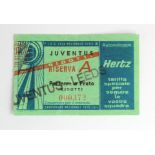Juventus v Leeds Ticket for 1971 Inter-Cities Fairs Cup Final