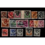 Northern Rhodesia selection of stamps on stockcard, noted 7s6d and 10s mint toned SG.15-16,